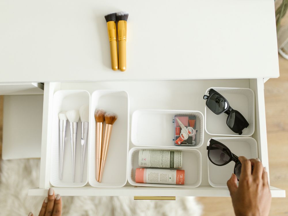 Como organizar gavetas adequadamente?