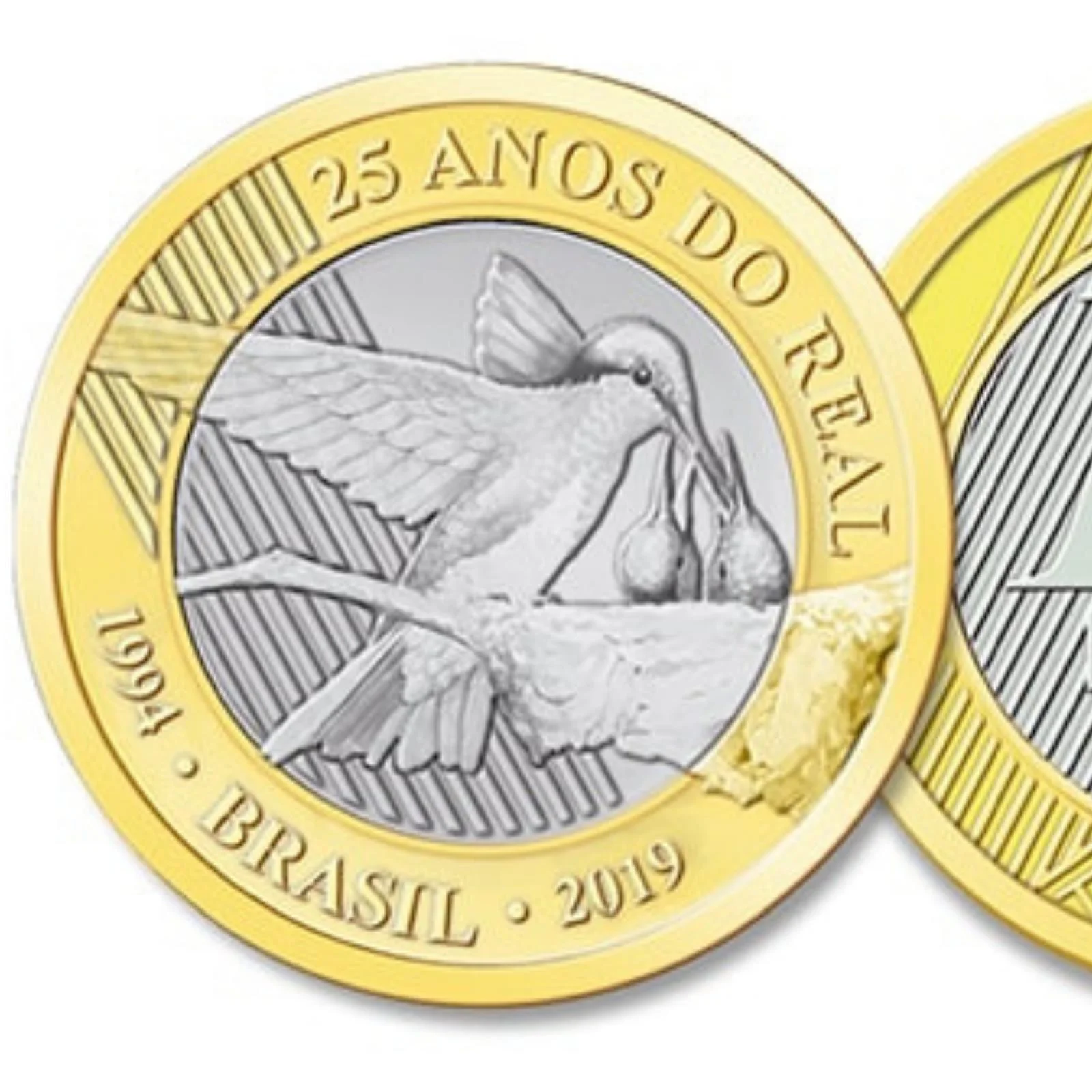 moeda 25 anos do Real - Beija-flor